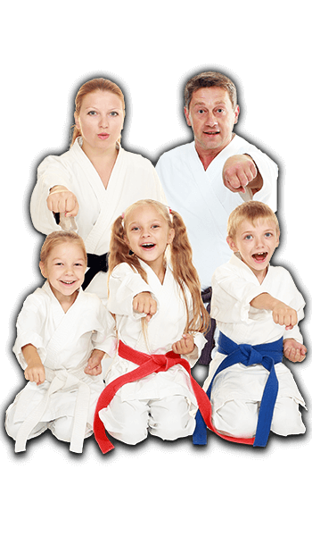 Martial Arts Lessons for Families in Rainier WA - Sitting Group Family Banner